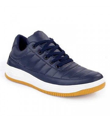 Navy Blue leather style Trendy shoes for Men